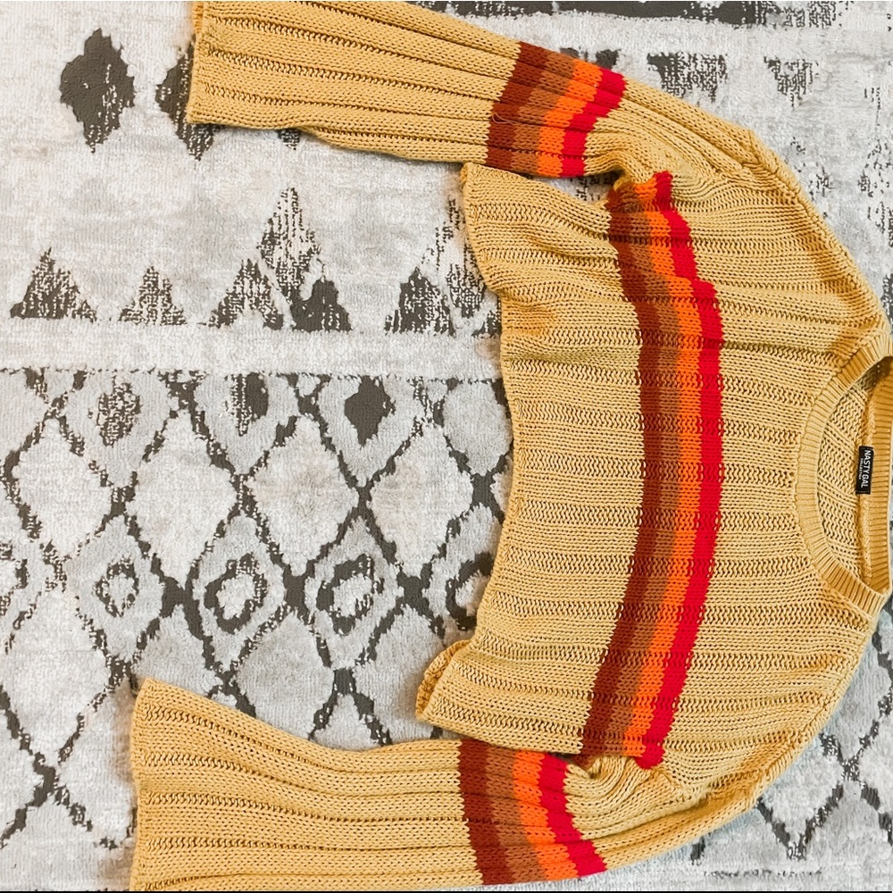 Vintage Crop Top Bell Sweater Top